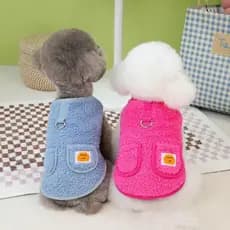 Roupas Para Cães Bolsos Dois Pés Casaco Colete De Veludo De Arroz Grão Urso De Pelúcia Yorkshire Teddy Animais De Estima