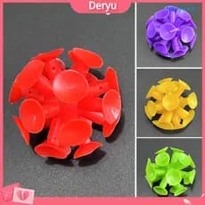 [deryu] 5 Unidades De Ventosa Bola Brinquedo Interativo Jogar E Colar Bolas Com Mini Ventosas Crianças Jogando Jogo De P