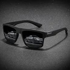 Óculos de Sol Polarizados Quadrados Vintage para Homens e Mulheres, Óculos de Sol para Condução e Pesca, Óculos de Motor