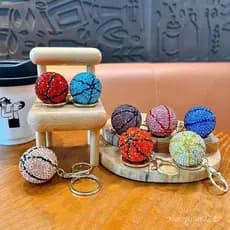 Chaveiro de Carro em Forma de Bola de Basquete com Diamantes para Mulheres, Pingente Criativo e Fofo para Bolsa, Chaveir