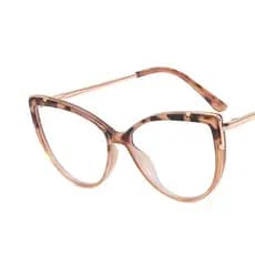 Armação de Óculos Cat Eye de Metal para Mulheres, Moda TR90, Nova Tendência, Óculos de Computador Cat Eye, Armação em Co