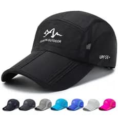 Boné de Caminhada Masculino para Atividades ao Ar Livre, Boné de Beisebol Dobrável em Três Partes, Boné de Malha, Versão