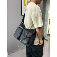Warondier contador genuíno grande capacidade saco do mensageiro masculino Oxford pano Commuter pano saco masculino Casua
