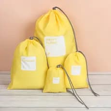 Saco de cordão de viagem conjunto de quatro peças cordão de náilon ins pequeno saco de pano à prova dwaterproof água sac