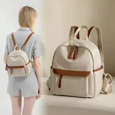 Compras pequena mochila leve Oxford pano mochila feminina 2026 novo estilo grande capacidade Casual All-Match saco de vi