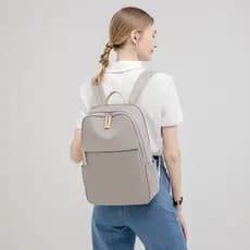 15.6 computador mochila feminina 2026 novo estilo impermeável leve grande capacidade Oxford pano saco de escola 47cm moc