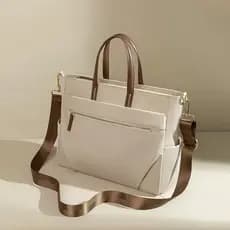 Bolsa para Laptop de 15.6 polegadas feminina 2025 novo estilo High-End leve de grande capacidade bolsa de viagem maleta