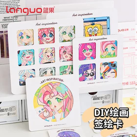 Languo Maravilhoso Sinal de Pintura Prancheta de Desenho Papel Colorido DIY Pintura Decoração Cartão Papel Anime Sinal d