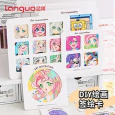 Languo Maravilhoso Sinal de Pintura Prancheta de Desenho Papel Colorido DIY Pintura Decoração Cartão Papel Anime Sinal d