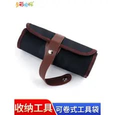 Apontador de lápis saco de ferramentas argila plástico ferramenta lona caneta cortina ferramenta saco Rollable lápis sac