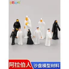 Cor árabe areia mesa modelo Material cor boneca modelo vilão oriente médio cena boneca