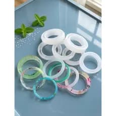 Pulseira pulseira molde de cristal epóxi artesanal diy flores secas antigo espelho superfície diamante ampla superfície