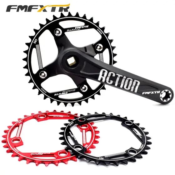 Mountain Bike positivo negativo dentes único carretel 104bcd disco Ultra-leve 32/34/36/38T peças de modificação do carre