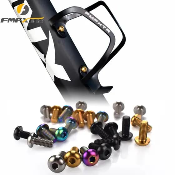 T parafuso de liga de titânio m5 * 12mm parafuso de garrafa de água suporte de copo de água de bicicleta parafuso de fix