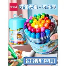 Deli Caneta Aquarela Infantil Lavável 24 Cores Jardim de Infância Bebê Alunos da Escola Primária Dedicado 12 Cores 36 Co