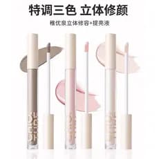 Zhiyouquan líquido contorno líquido brilho vara destacando iluminando corretivo facial cobrindo marcas de Acne nariz Sha