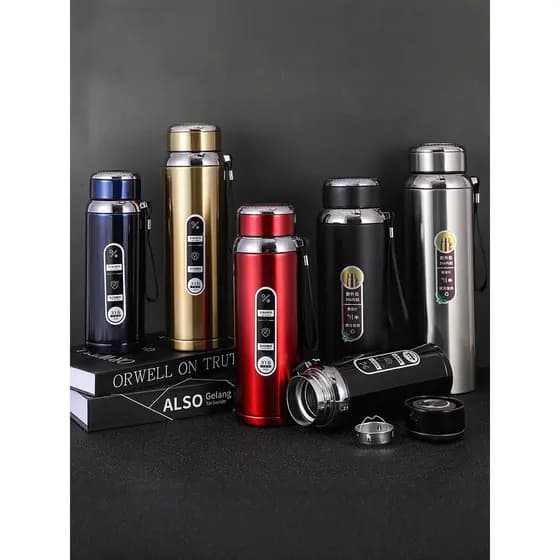 Copo térmico de grande capacidade de aço inoxidável 316 1.000ml masculino copo de escritório de negócios carro ao ar liv