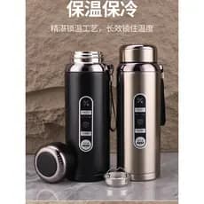 Ao ar livre 316 copo térmico de aço inoxidável grande capacidade das mulheres dos homens 1.000ml chá copo de negócios es