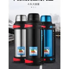 Copo térmico de aço inoxidável 304, garrafa térmica de grande capacidade para carro ao ar livre, alça portátil, copo de