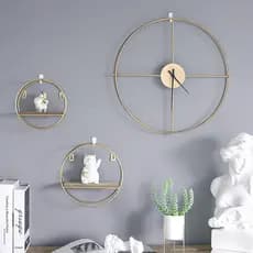 Luz minimalista luxo dourado relógio de parede moda moderna Nordic escritório sala estar decoração relógio criativo