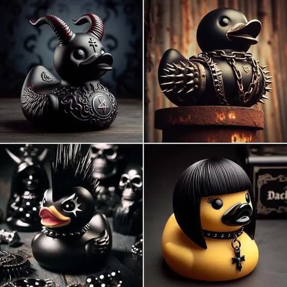 Estilo Punk escuro Rock pato gótico menina pato nicho na moda arte ornamentos estilo Industrial ornamentos de jogos