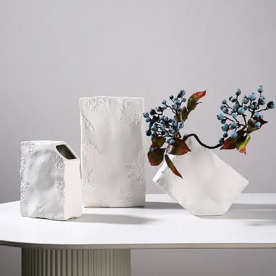 Arte criativa forma de tijolo quadrado boca oblíqua arte vaso mesa de jantar flores hidropônicas estilo Industrial arran