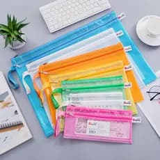 A3 A4 Must-Have saco de arquivo com zíper de grade de camada dupla B5 A5 estudantes do ensino médio B4 saco de assunto t