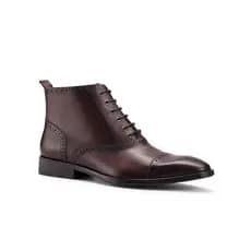 Botas Martin de couro genuíno genuíno, cano médio, bico quadrado, cadarço, outono, botas gerais, retrô, estilo britânico