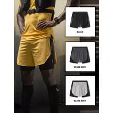 ASRV Shorts reflexivos de camada dupla masculino verão esportes americanos dois em um corrida Fitness quatro pontos Anti