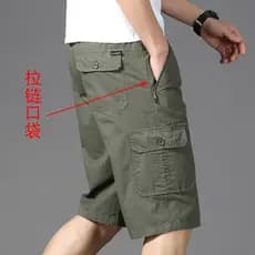 Calças cortadas para idosos de meia-idade, calças masculinas de algodão puro, estilo fino, cor sólida, Plus Size, Shorts