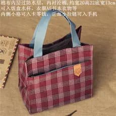 Bonito lancheira saco bolsa de pano à prova dwaterproof água saco feminino portátil lancheira lancheira com saco de