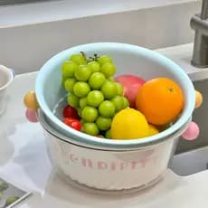 Cesta de drenagem cozinha doméstica novo estilo prato de frutas cesta de filtro de água sala de estar mesa de café requi