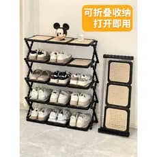 Sapateira dobrável, porta de entrada doméstica multicamadas, instalação gratuita, armário de sapatos, dormitório, pequen