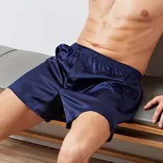 Calças de seta de seda gelo roupa interior masculina tamanho grande solto casa Shorts estilo fino respirável seda girand