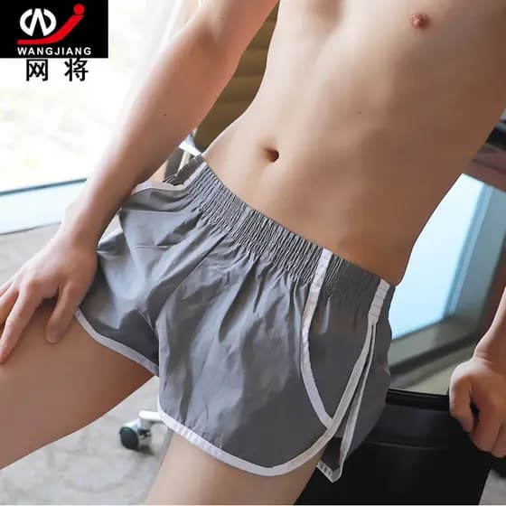 Anti-reflexo calças de dois pontos Super shorts masculinos fenda lateral shorts esportivos masculino correndo Fitness ca