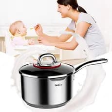 FOSSLANG FOSSLANG 18/10 Aço Inoxidável Alça Única Pote de Leite Pote de Comida Complementar Macarrão Panela de Sopa 16/1