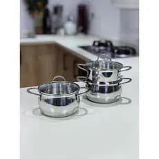 Chockmen18/10 pote de leite de orelha dupla de aço inoxidável 1.5L doméstico de uma peça pequena panela de sopa pote de