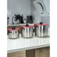 Balde selado de aço inoxidável 18/10, balde de arroz doméstico, à prova de umidade, à prova de insetos, vedação de balde