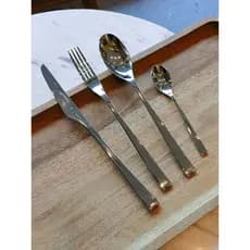 LUCUKU 304 aço inoxidável engrossado High-End bife comida ocidental talheres bife faca garfo colher conjunto de quatro p