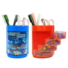 Porta-canetas Pomerânia Classificação de armazenamento multicamadas Multifuncional Papelaria para estudantes Caixa de ar