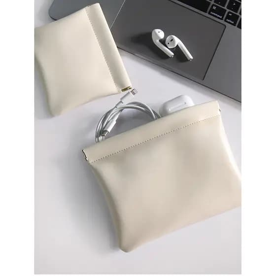 Fechamento automático Saco de armazenamento apertado Fone de ouvido com fio Cabo de dados Bolsa portátil Carregador de e