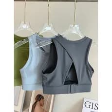 Recomprar Pilates sutiã de Yoga de média intensidade copo meio fixo roupa interior esportiva feminina roupas de Fitness