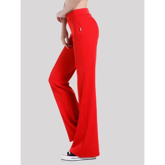 Haozhou cor sólida de secagem rápida dança quadrada latina aeróbica competição prática Fitness Wear Micro senhoras calça