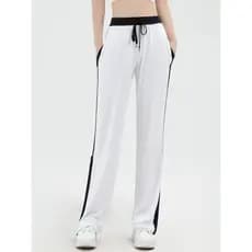 Haozhou 2026 novo estilo calças de dança quadrada Fitness Yoga roupas dança feminina solta calças brancas 5211AB