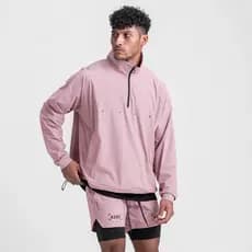 Jaqueta esportiva americana de manga comprida masculina solta roupas de secagem rápida gola alta meio zíper ajuste de co