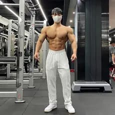 Calças esportivas soltas de Fitness masculinas retas americanas músculo outono treinamento Drape Casual cinza moletom pe