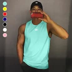 Verão muscular de secagem rápida colete de Fitness masculino sem mangas colete irmão correndo treinamento elástico respi