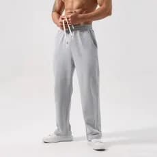 Calças esportivas americanas masculinas casuais soltas retas Terry primavera outono estilo treinamento ferro Fitness Swe