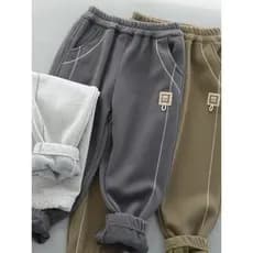 Crianças calças térmicas de lã de uma peça outono inverno meninos meninas Ollie velo calças esportivas médio grande cria