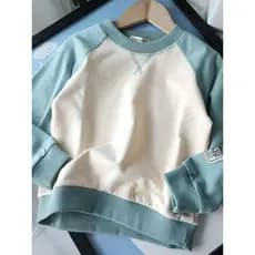 Crianças moletom de algodão puro primavera outono estilo roupas infantis topos meninos meninas em torno do pescoço camis